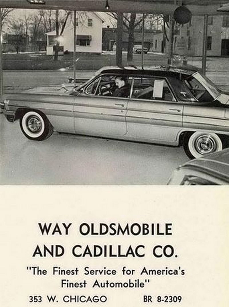 Way Oldsmobile and Cadillac - Coldwater Hight Year Book Ad 1961